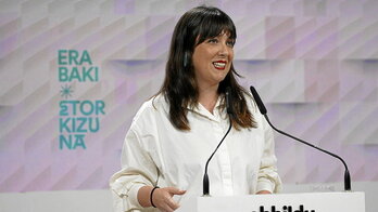 Oihana Etxebarrieta, portavoz de la campaña electoral de EH Bildu.