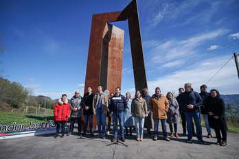 Imanol Pradales, en la conmemoración de la batalla de los gudaris contra las tropas franquistas en los montes de Intxorta.