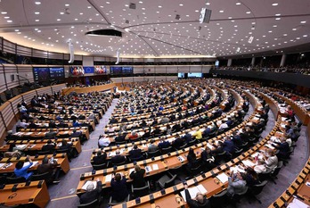 Pleno del Parlamento Europeo en Bruselas. 