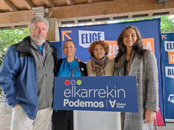 Lopez de Uralde, Gartzia, Garrido eta Echeveste, Errenterian egindako ekitaldian.