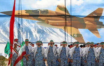 Soldados iraníes, en el desfile del Día del Ejército, en Teherán.