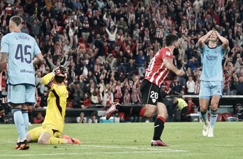 Villalibre ha marcado el empate en el descuento.