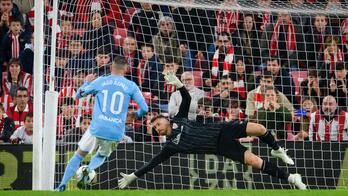 Sancet hizo uno de los goles en el partido de la primera vuelta contra el Celta en San Mamés.