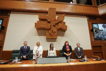Jon Aiartza, Susana Corcuera, Bakartxo Tejeria, Eba Blanco y Eraitz Saez de Egilaz dirigirán el Parlamento.