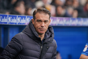 Luis García Plaza, en Mendizorrotza. 