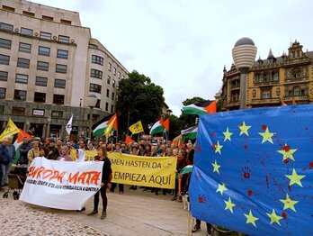 Movilización de los colectivos sociales contra el «rol bélico» de la UE.