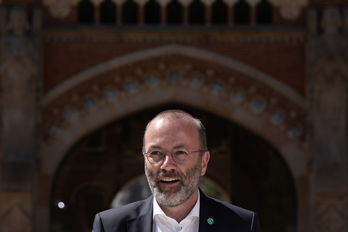 Manfred Weber, en un acto junto al PP español en Barcelona.