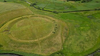 El terreno, en el yacimiento vikingo de Trelleborg.