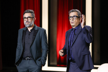 Berto Romero y Andreu Buenafuente, en la gala de inauguración de Zinemaldia.