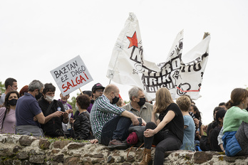 Elizondo. Aroztegiaren aurkako manifestazioa.