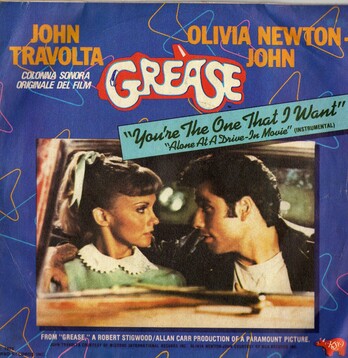  John Travolta eta Olivia Newton John - Grease  filmeko protagonistak