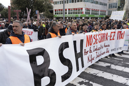 BSHko langileen eta Nafarroako industriaren aldeko mobilizazioa, abenduan.