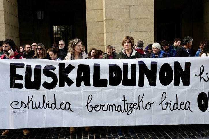 Donostiako Kabia-ko langileen protesta