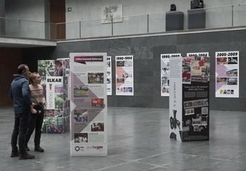 Azken egunak '1974tik etorkizunera, LAB zabaltzen’  erakusketara bisita egin du NAIZ irratiak