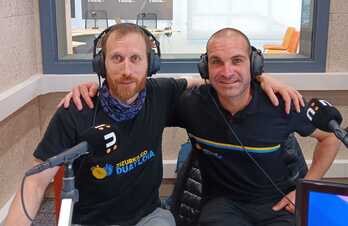 Eneko Agirre ezkerrean, Andoni Usandizaga eskuinean.