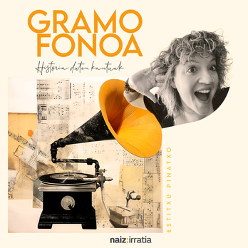 Estitxu Pinatxok aurkezten du Gramofonoa