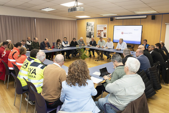 En la Mesa del Encierro ha participado el alcalde, Joseba Asiron.