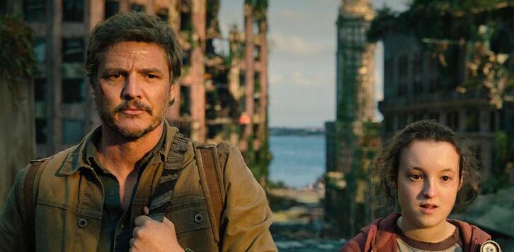 'The Last Of Us' telesaileko protagonistak, Joel (Pedro Pascal) eta Ellie (Bella Ramsey)