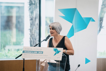 Bake Bidearen amaiera iragarri zuteneko ekitaldiaren argazkia.