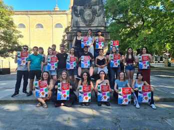 Herri Sanferminak Iruñeko Baratxurien plazan egindako agerrialdia.