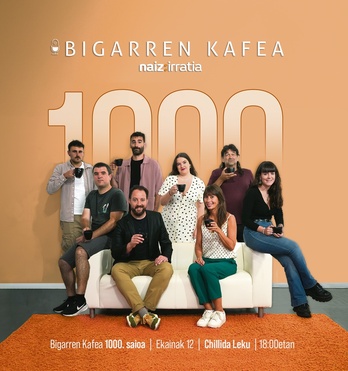 NAIZ irratiako 'Bigarren Kafea' saioak 1000. saioa ospatuko du 