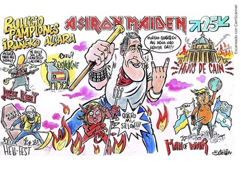 El Bullicio se ha puesto heavy con grupos como Asiron Maiden, Hell Fest de BSH, Hijos de Cain de Los Caídos, Judas Priest de la Igleisa y sus inmatriculaciones