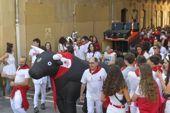 La kalejira antitaurina de los Sanfermines de 2024.