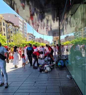 Imagen de la operación contra los manteros.