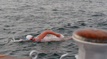 Iskander Sagarminaga, Ipar Kanaleko zeharkaldian jo eta ke.