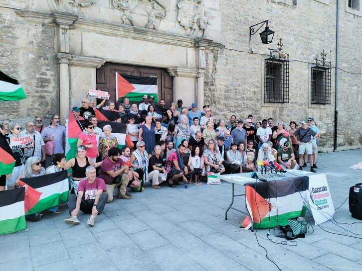 Gasteizen eman zuen Gazarako Mugimendu Globalak Sumud Flotillaren berri. 