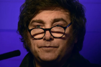 Milei hauteskundeetako emaitzak jaso zituenean