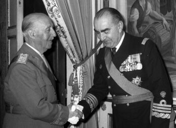 Franco eta Carrero Blanco, diktadoreak gobernuburu izendatu zuenean.