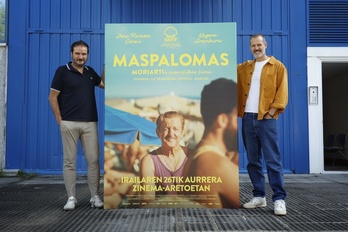 Aitor Arregi eta Joxe Mari Goenaga, ‘Maspalomas’ filmaren zuzendariak.