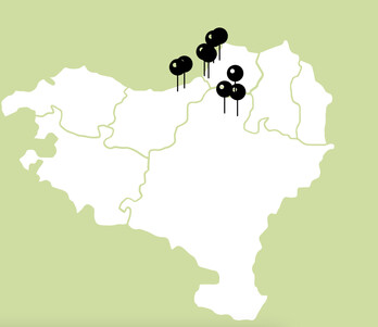 Egitasmoan parte hartzen duten ikastolen kokalekua