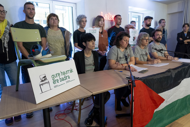 Gure Haurrak Ere Badira, Palestinaren aldeko egitasmoaren aurkezpena Iruñean.