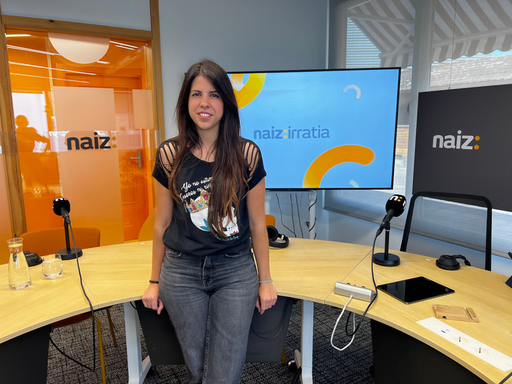 Onintze Garcia NAIZ Irratiko estudioan