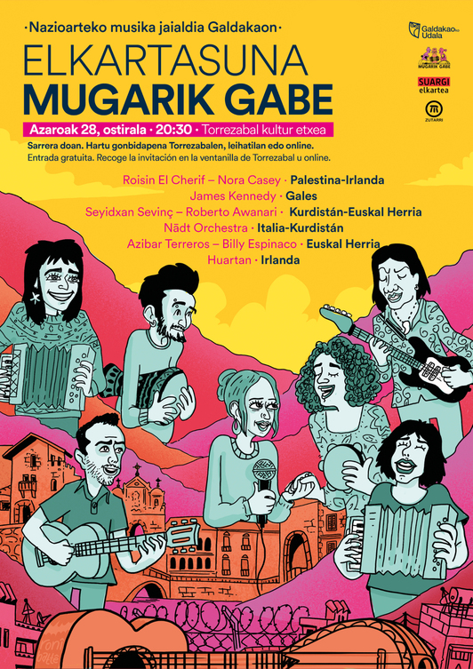 Elkartasuna Mugarik Gabe jaialdiko kartela