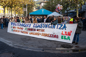 LAB eta ELAk antolatutako manifestazioa, larunbatean Tolosan