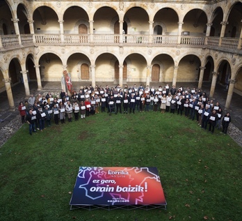 Korrikaren sorreraren 45. urteurrenean AEK-ren ekitaldi instituzionala Oñatin, lehen Korrika abiatu zen tokian.