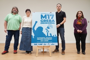 La convocatoria ha sido anunciada este lunes por los sindicatos conjuntamente.