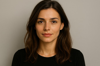 Imagen de una mujer joven generada por Copilot, la IA de Microsoft. 