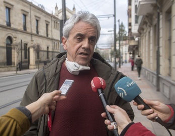 Gaizka Zabarte, Zaldibar Argitu plataformako kidea, Zaldibarko zabortegian gertaturiko istripu larriko protestan.