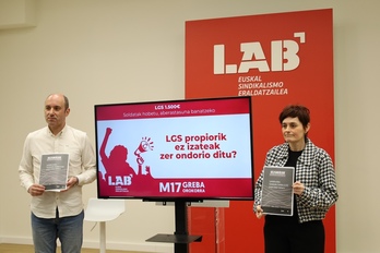 Jagoba Zulueta Ipar Hegoko arduraduna eta Garbiñe Aranburu LABeko koordinatzaile nagusia.